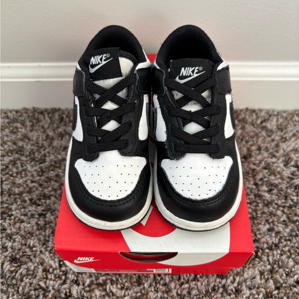 Nike Kids Black and White Low-Top Sneakers